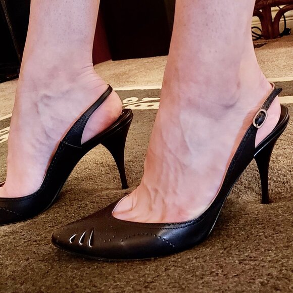 All-leather Dark Blue Women's Shoes - size 8 - Picture 16 of 16